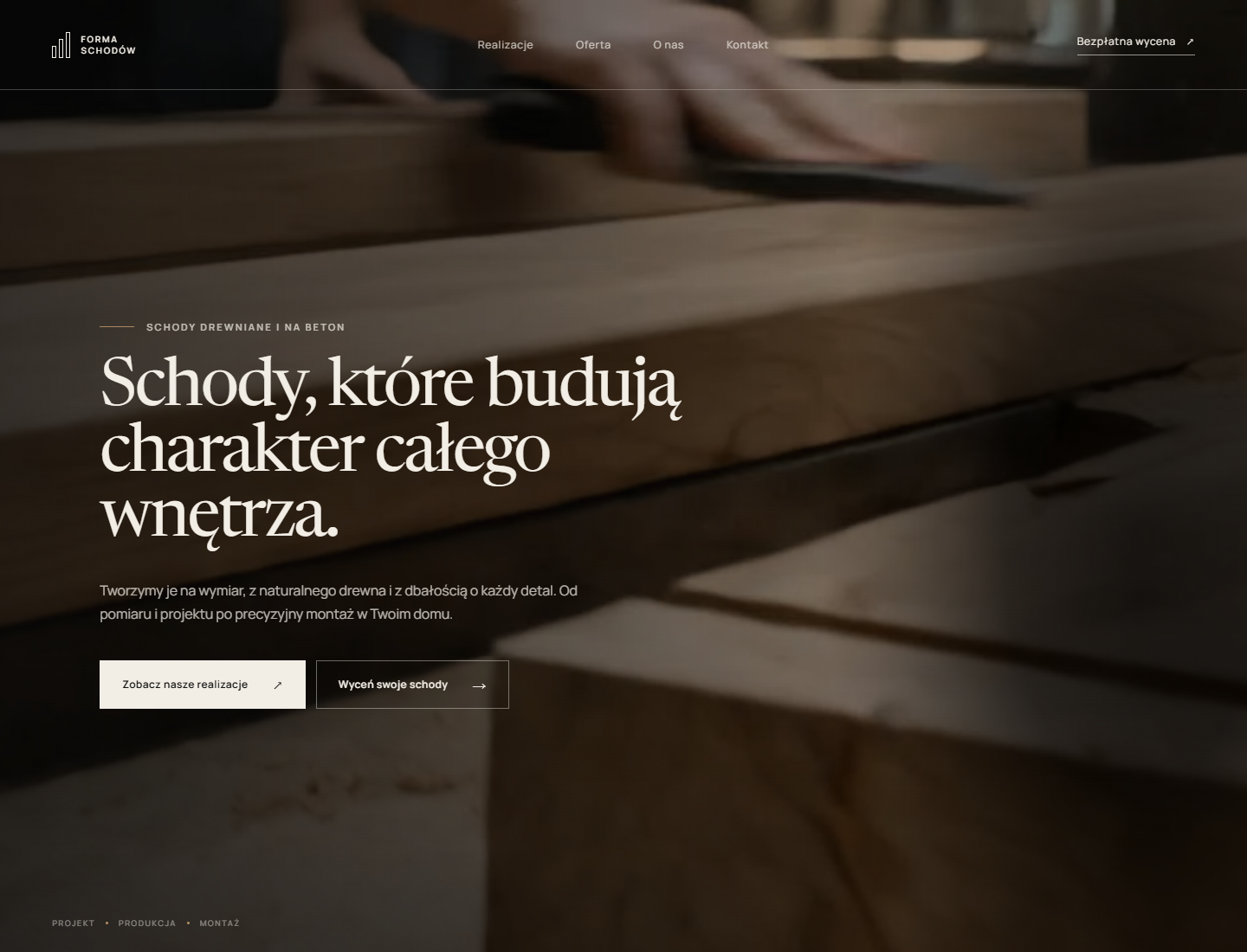 Forma Schodów - podgląd strony na laptopie
